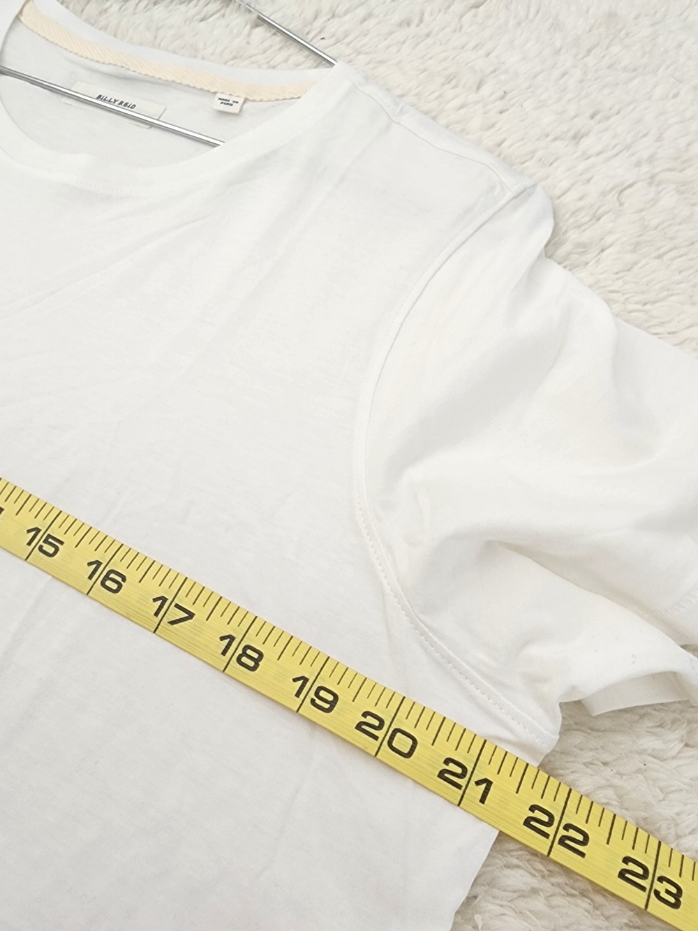 Billy Reid Pima Cotton Crewneck Tee Shirt Men Large White Quiet Luxe Minimalist - Picture 3 of 9